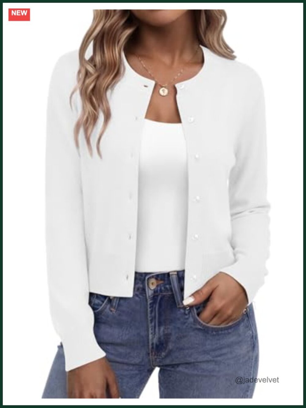 Women's Cropped Cardigan Sweater Lightweight Bolero Shrug Button Front 100%